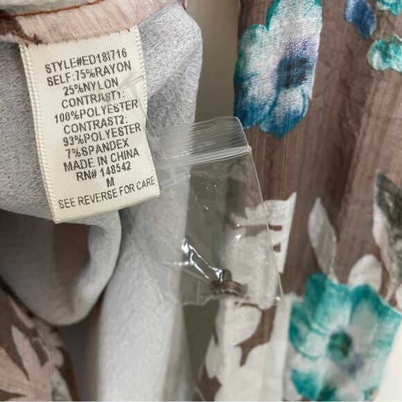 Aratta Silent Gourney Deer Stag Nature Print Fringe Hem Maxi Duster - Picture 8 of 8